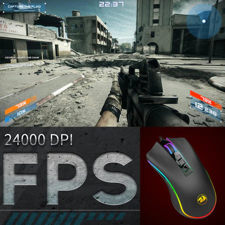 Redragon M711-FPS Cobra Flawless Sensor, LK Optical Switch, Gaming Mouse, 16.8 Million RGB backlight Redragon M711-FPS Cobra Flawless Sensor, LK Optical Switch, Gaming Mouse, 16.8 Million RGB backlight